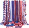 72PCS 4th of July Accessories, Independence Day Bead Necklaces, USA Hat Flags Pendant Patriotic Fourth of July Red Blue White Necklace, Metallic Necklace for Flag Day Parades Party Favors Decorations
